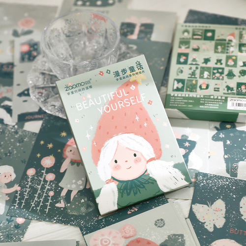 Morning postcards, calligraphy and painting series, creative fresh and cute style gift messages, greeting cards, blessing cards, 4 types