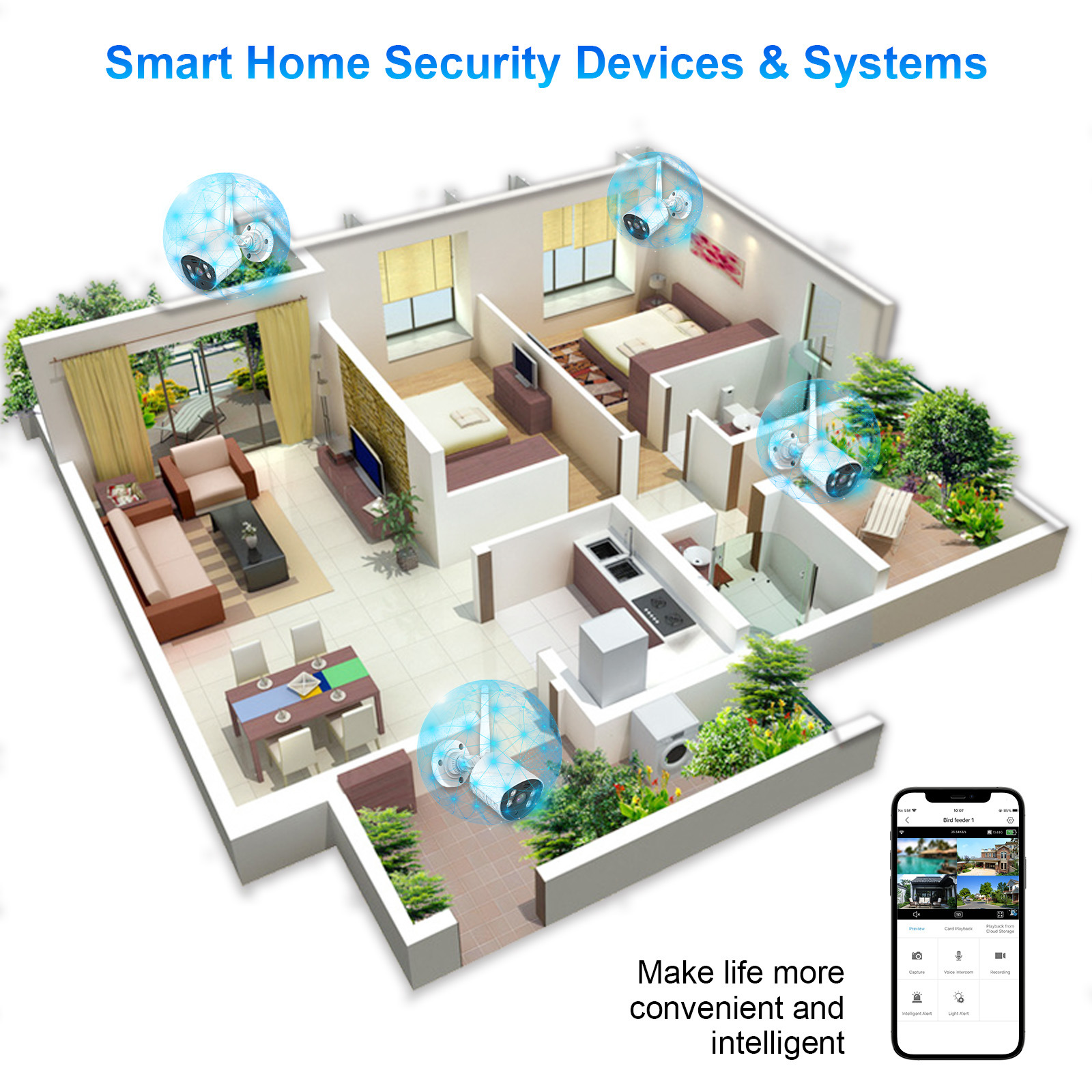 Fuente fábrica graffiti cámara de vigilancia al aire libre comercio exterior explosión transfronteriza a todo color visión nocturna intercomunicador de voz HD pistola