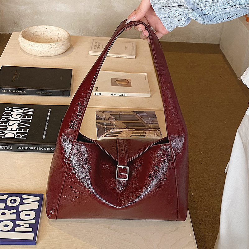 Nicho de diseño sensación de cuero suave bolso debajo de la axila mujer 2026 textura de moda gran capacidad bolso de hombro bolso de mano