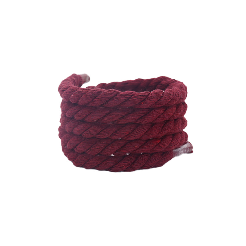 Cuerdas de zapatos Kurojin 8mm accesorios tejidos a mano diy cuerda de algodón de tres hebras colorida engrosada decoración de algodón de hilado