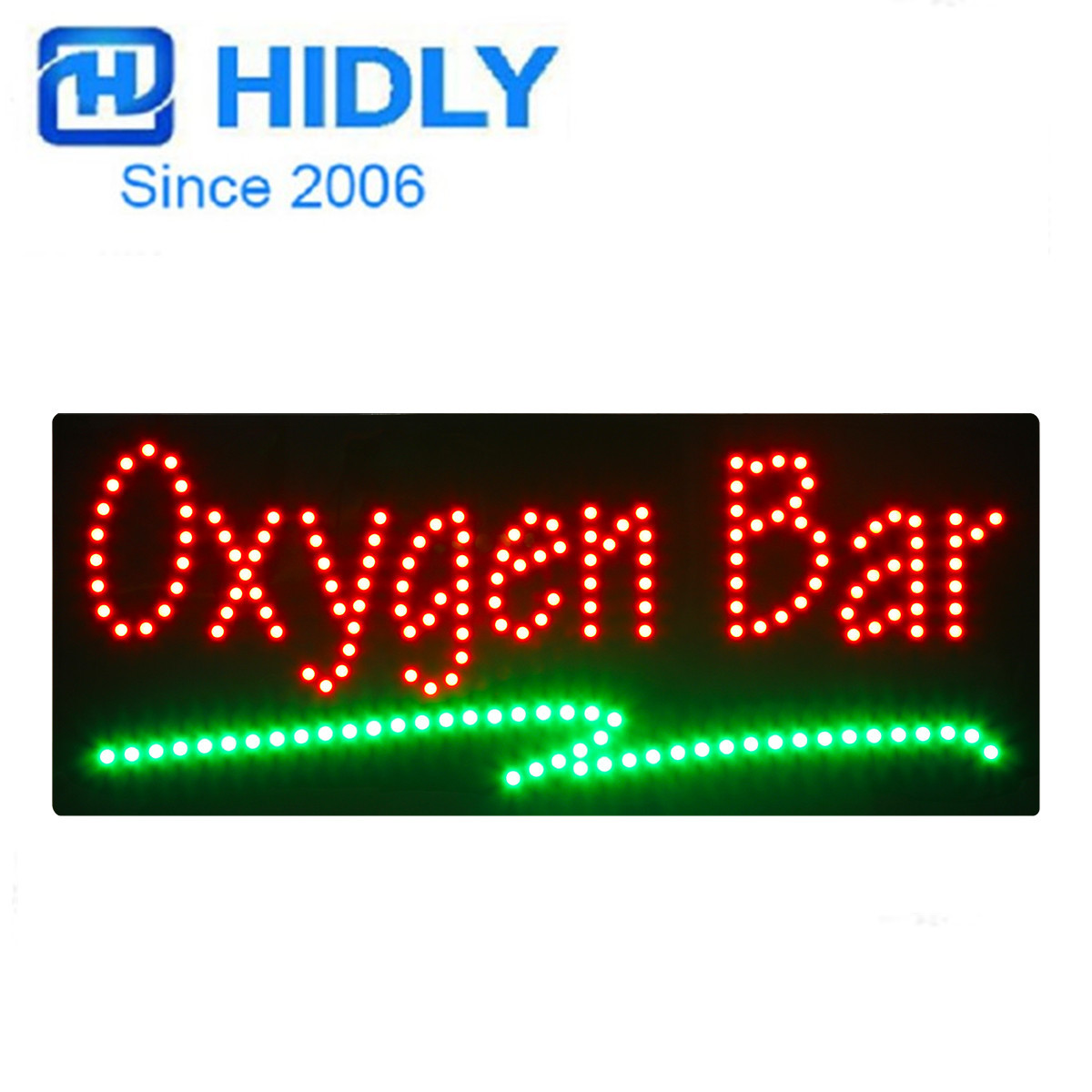 制作电子招牌Oxygen Bar 悬挂式简易灯箱