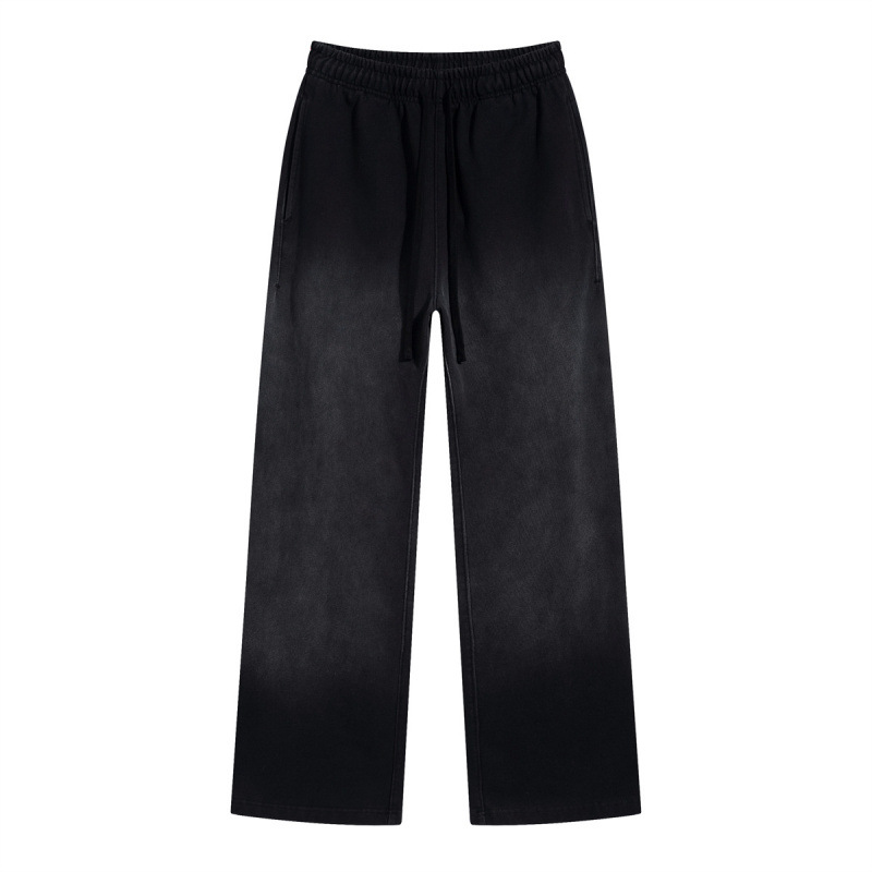 2026 marca de moda americana de otoño 450g pulverización teñido para hacer viejos pantalones de varón retro lavado con agua casual pantalones de guardia sueltos