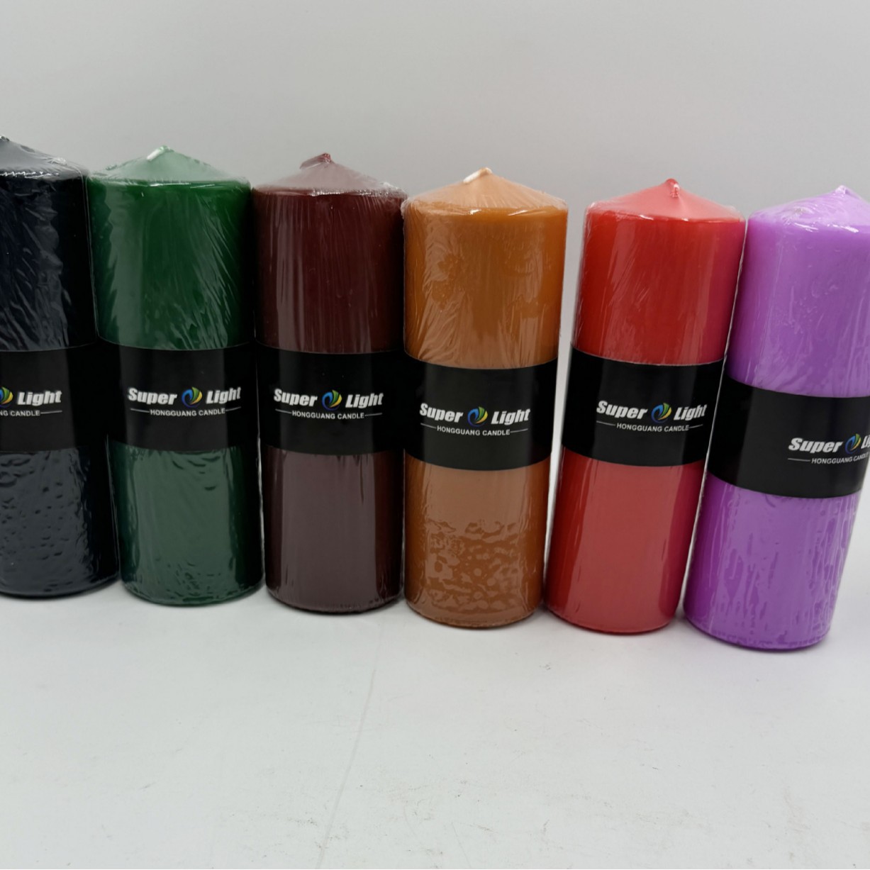 Velas de columna prensadas 3x4 religiosas en colores blanco y surtidos sin humo para aromaterapia