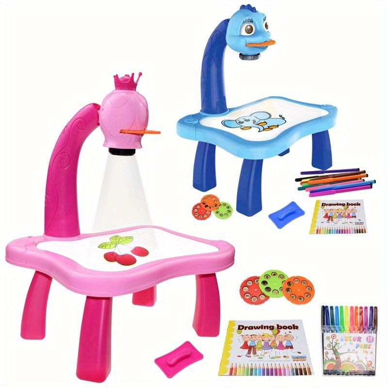 2026 New Cross-Border Dropshipping Children's Sketch Projector Art Painting Table Toy Set for Children