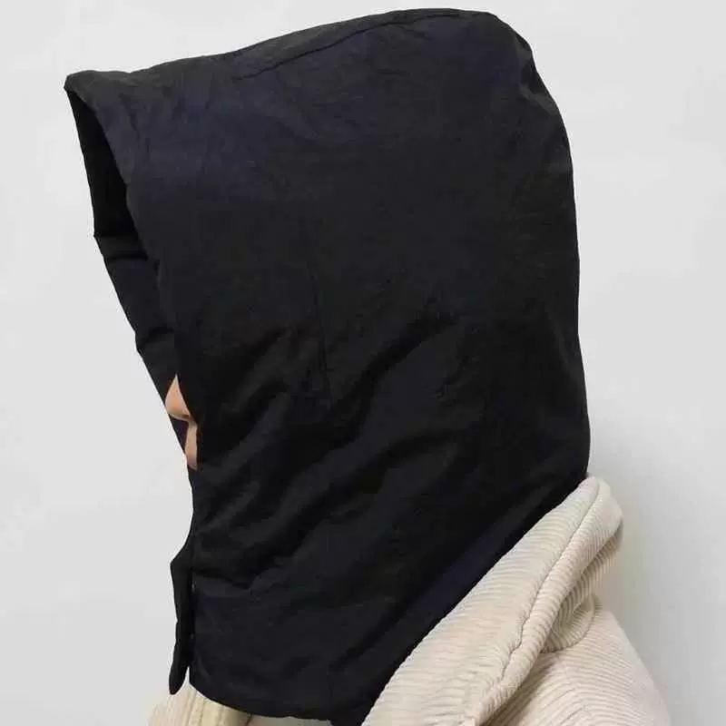 羽绒衣服帽子配件单买棉衣假领子连帽子单独外搭假两件可拆卸纽