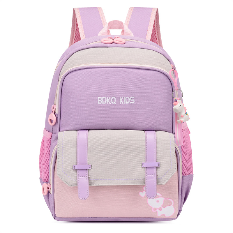 Mochila de gran capacidad para estudiantes de primaria mochila reductora de carga para niños y niñas de grado 1 y grado 2 mochila de comercio exterior jardín de infantes gran clase espalda