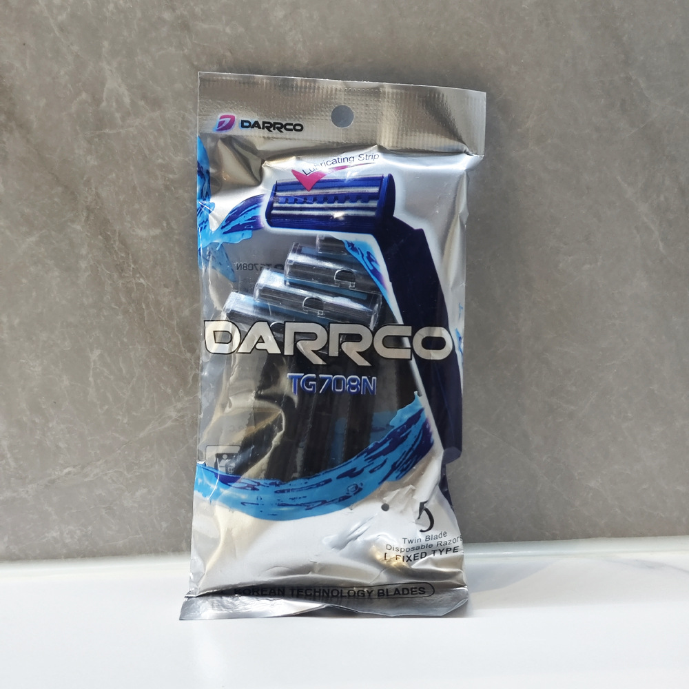 Rastrillo de Afeitar Desechable 5 Piezas 2 Hojas Acero Inoxidable Plástico Lavable para Afeitar