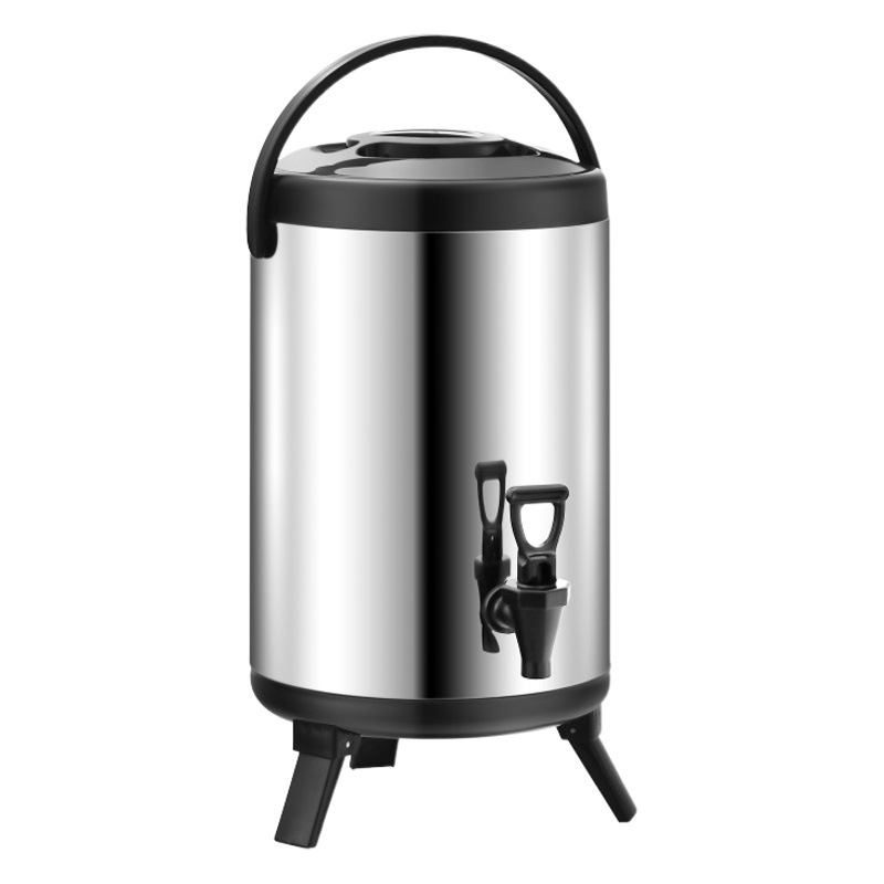 Cubo de té de leche de acero inoxidable Cubo de aislamiento de espuma completo comercial Cubo de leche de soja Cubo de jugo Cubo de desayuno al por mayor de gran capacidad