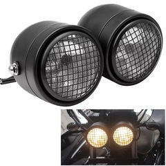 Motorcycle headlights, retro modified headlights, grid dual-light headlights, Harley dual-lights, new headlights