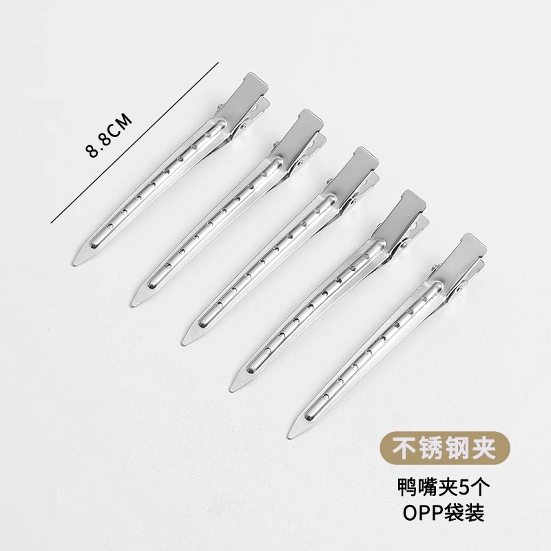 Clip suelto de raíz de cabello clip de golpe lateral femenino maquillaje que forma clip de posicionamiento de horquilla sin costuras clip de pico de pato tocado de horquilla