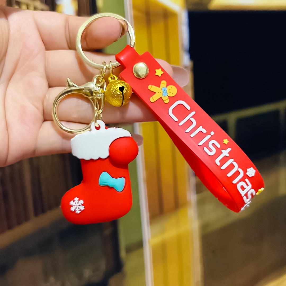 Fashion Christmas Tree Letter Soft Rubber Patchwork Women's Keychain 1 Piece display picture 9