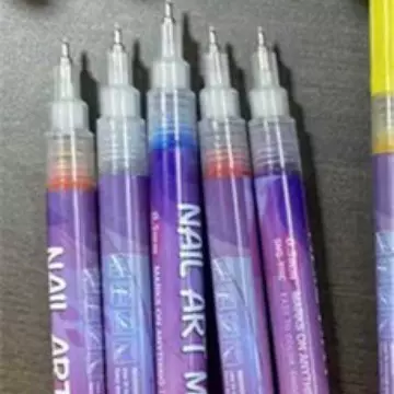 跨境新款22色防水美甲涂鸦笔 0.5mm速干美甲彩绘马克笔指甲画花笔