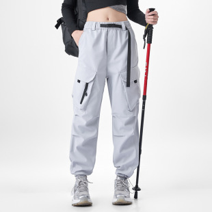 Outdoor soft shell pants men's and women's spring and autumn overalls pants multi-pocket thin assault pants waterproof windproof leisure sports pants
