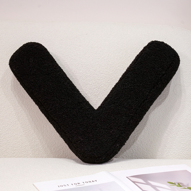 クリエイティブ DIY アルファベット枕 26 英語アルファベット愛の組み合わせソリッドカラーテディベルベット装飾パーティー枕|undefined