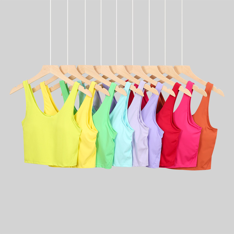 (in Stock) Women's Sports U-Back Vest Underwear, Fitness Naked-Feel Sports Bra, Beautiful Back, Shockproof, Gathering Yoga Top