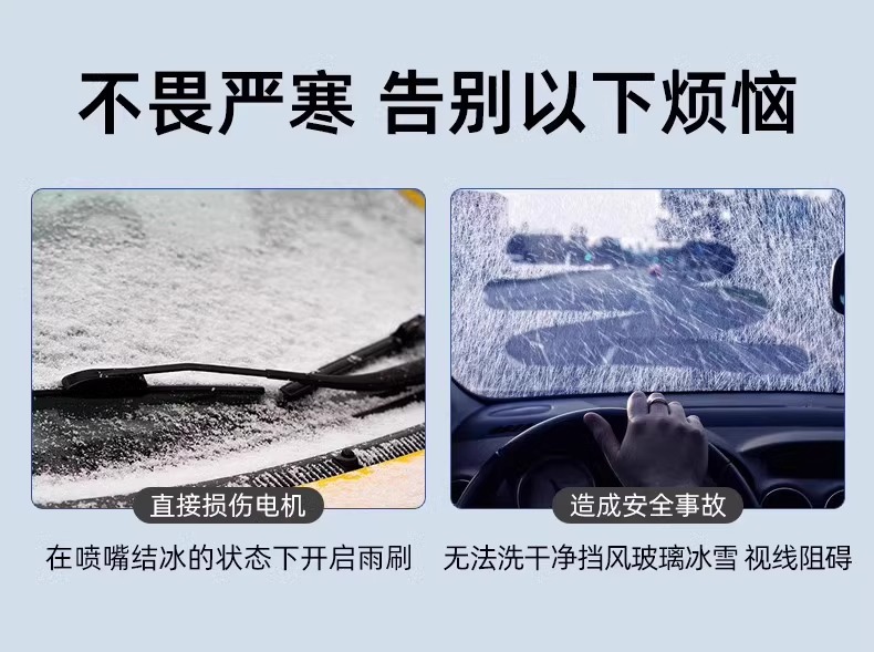 Yiju Car Windshield Washer Fluid - Powerful Stain and Oil Film Remover, Specialized for Insect Residue, Ethanol-based Wiper Fluid, Suitable for All Seasons