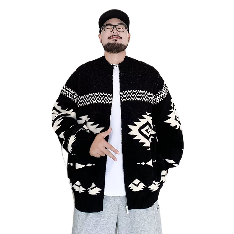 Explosiones transfronterizas de tamaño europeo jersey de punto suéter cardigán chaqueta otoño invierno nueva fábrica de calor al por mayor