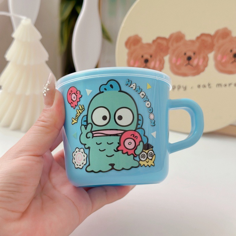 子供用ハンドルウォーターカップ幼稚園飲料水カップステッチ蓋付きマカロン漫画ミルクドリンクカップ|undefined