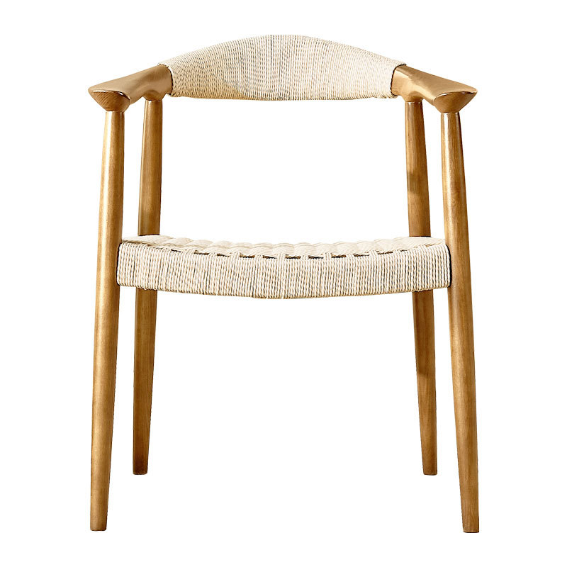 Mesa de comedor de hotel de caja de madera maciza cadena de restaurantes occidentales diseñadores de estilo antiguo asiento de tela de caña