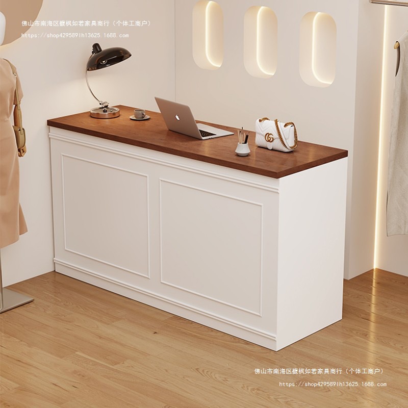 Simple bar counter for clothing stores, small shop counter, light luxury front desk, reception desk, beauty salon bar counter