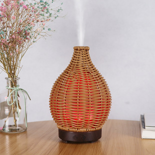 Household Hollow-Out Rattan Humidifier Mini Ultrasonic Atomizer 100ml Aroma Diffuser Fragrance Silent Design