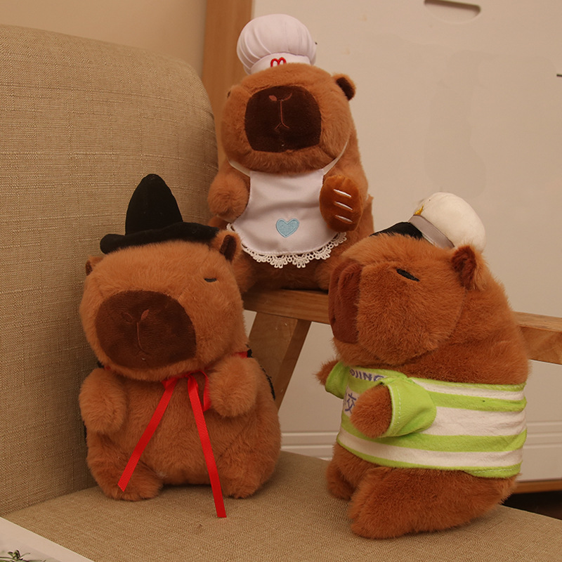 Máquina de muñecas de 8 pulgadas al por mayor, juguetes de peluche, máquina de agarre boutique, muñeca Kapibala, regalo de lanzamiento de boda