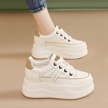 盾狐2025春秋季女鞋新款小个子厚底松糕跟女鞋内增高跟休闲鞋女潮