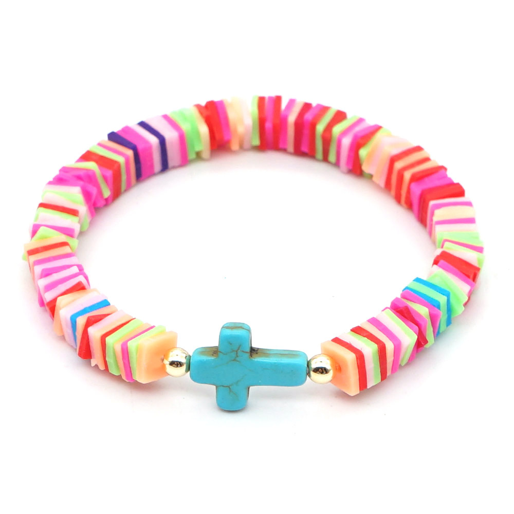 European And American New Color 6mm Soft Ceramic Bohemian Bracelet Female display picture 6