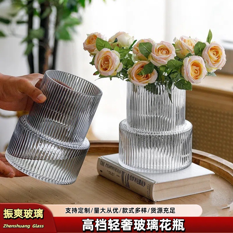 Modern Simple Vase Ins High-Looking Home Hydroponic Flowers Rose Glass Vase Decorative Ornaments Vase