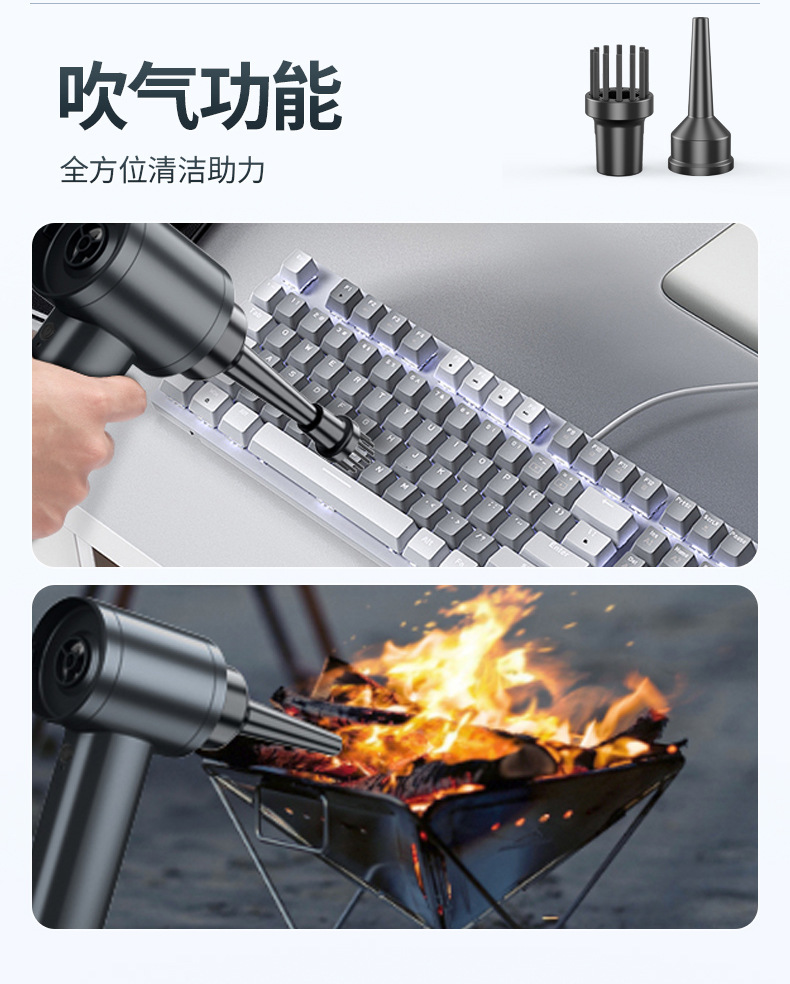 Car Vacuum Cleaner with Super Powerful Suction, Integrated Suction and Blowing, High-Power Wireless Handheld Electric Vacuum Cleaner for Cars