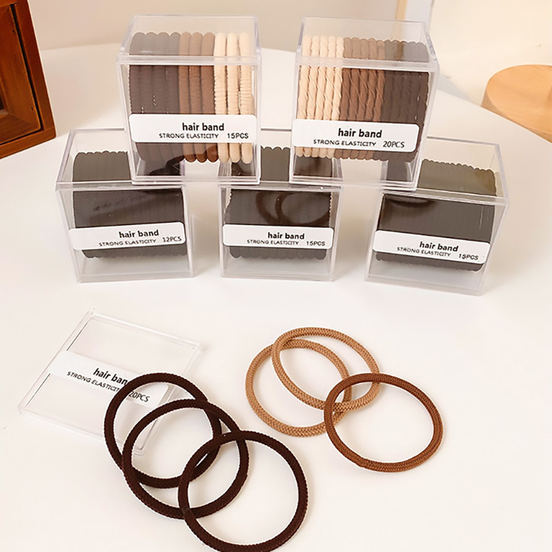 No apretado el pelo de alta elástica de goma duradera cuerda de pelo de la cola de caballo femenina tocado Corea del Sur ins simple banda de pelo cuerda de pelo