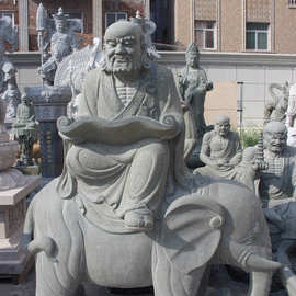寺庙佛像石雕加工 青石十八罗汉佛像图片及名称排名 传统石罗汉