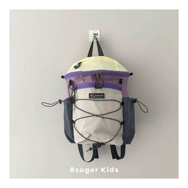 Ins Color-Blocking Trendy Children's Backpack for Boys and Girls, Large Capacity Outdoor Hiking Backpack, Stylish School Bag