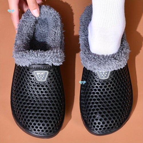 Cozy Plush Lined Winter Clog Slippers Warm Comfortable Non