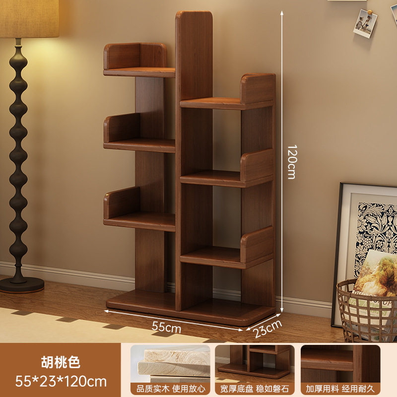 Cactus de madera sólida estante creativo en forma de árbol estante de almacenamiento de hendidura estante de almacenamiento no ocupa espacio estante librería de dormitorio