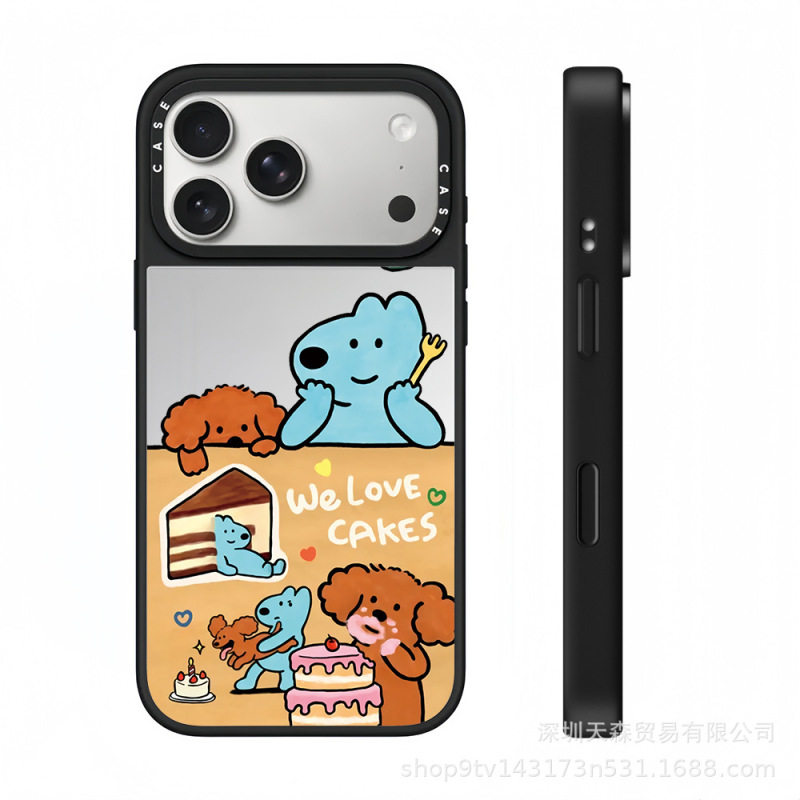 CASET联名情侣小狗适用苹果iPhone17ProMax手机壳16pro潮牌15镜面|undefined