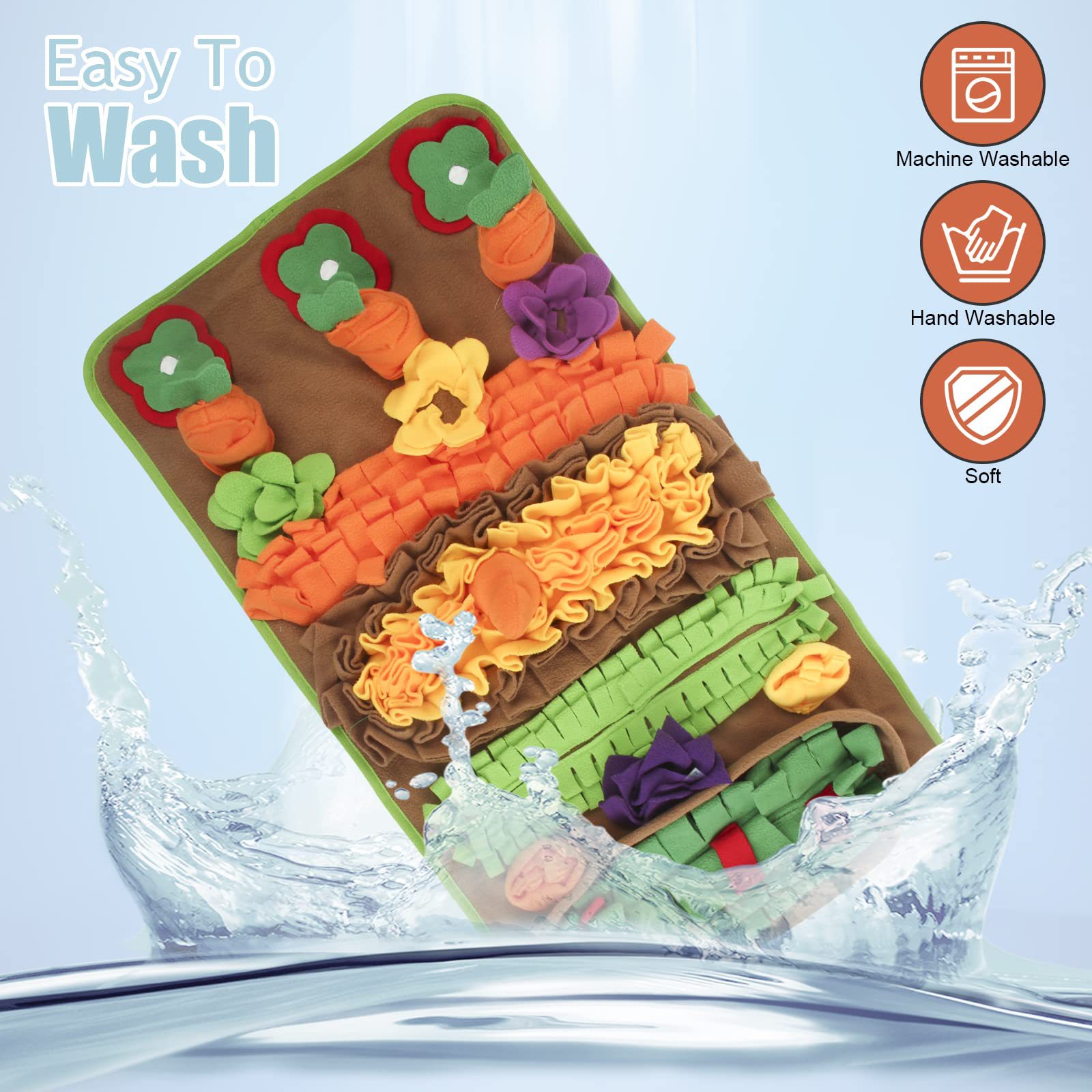 Garden Pet Dog Toy Sniffing Mat Anti Choking Slow Eating Energy Consumption Interactive Mat Training Sniffing Mat_voghion.com