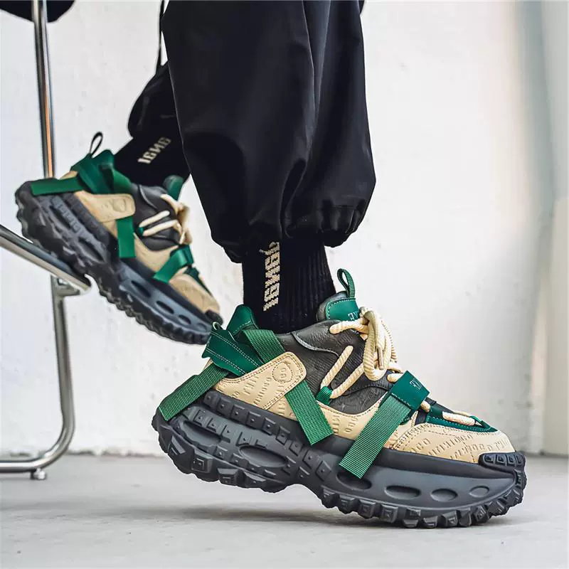 5СМ увеличенная пена подошва dad shoes для мужчин 2025 лето стройный универсальные спортивные и повседневные обувь широкая подошва мужская обувь