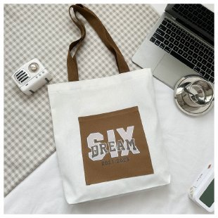 Wholesale of 2025 new casual and fashionable canvas bags, large-capacity single-shoulder bags for college students' shopping, and trendy tote bags undefined