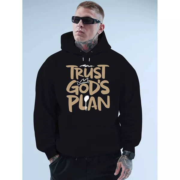 【Cross-Border European Size】Trust Plan 2026 New Printed Autumn/Winter Plush Youth Versatile Spring Unisex