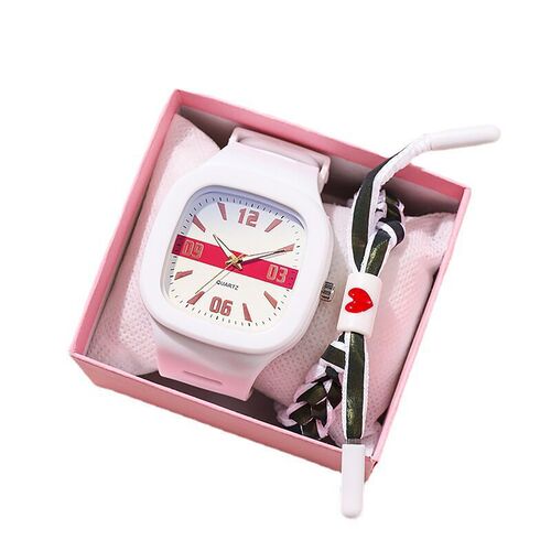 Cross-border foreign trade creative small square watch for men, replica, waterproof, personalized, high-end and affordable, student couple watch for girls