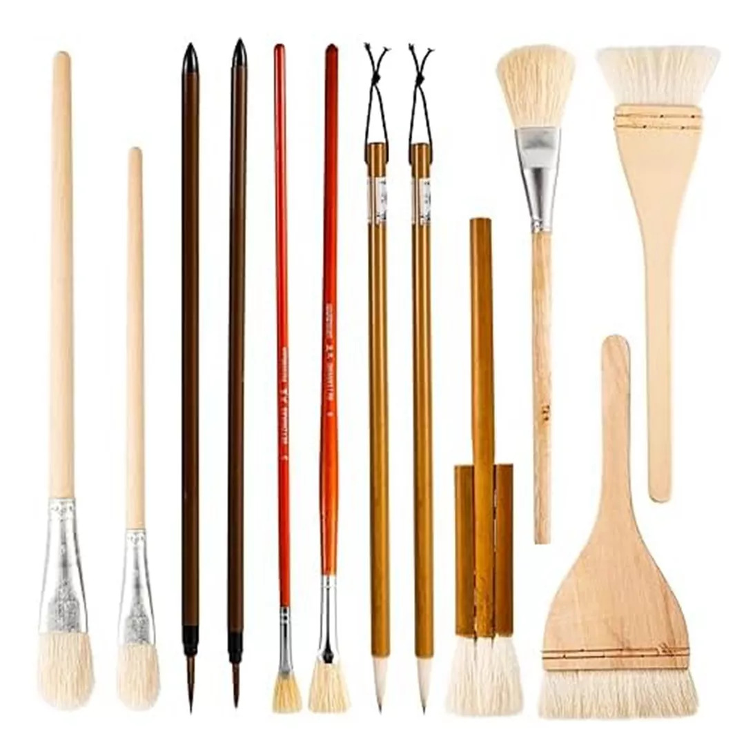 Weizhuang cepillo de lana pincel de acuarela sombreado pincel sombreado pluma acuarela fila cepillo tablero cepillo de pintura cepillo de fondo al por mayor