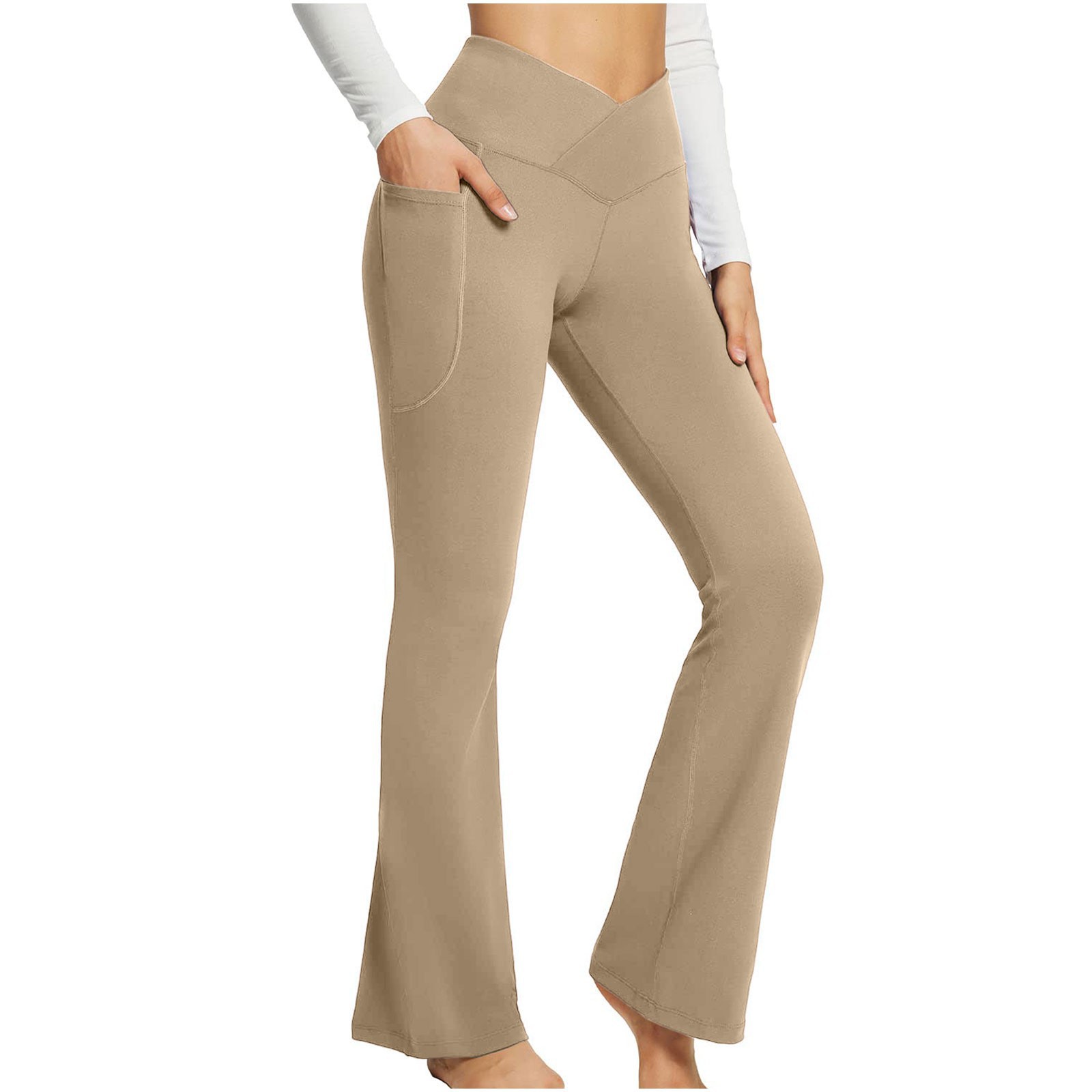 Women's Daily Fashion Solid Color Full Length Pocket Flared Pants display picture 30