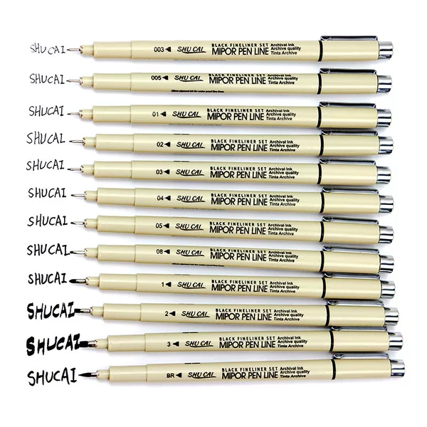 Single-head Gouline Pen Needle Pen Waterproof Art Special Black Watercolor Sketching Line Ink Pen Water-based Drawing Pen