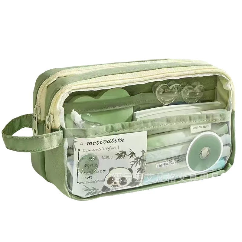 Transparent high quality small pencil case for students, 2024 years, South Korea