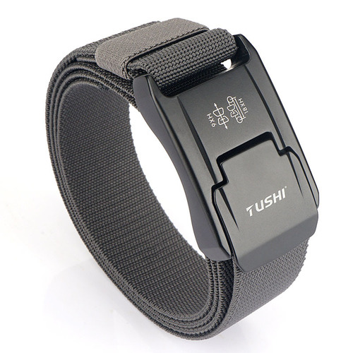 New Aluminum Alloy Outdoor Tactical Nylon Belt Workwear Men's Pants Belt Training Elastic Belt Manufacturer Wholesale