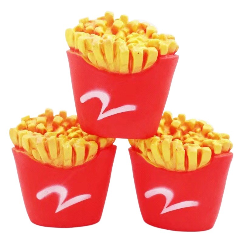 Juguete para perros simulación juguete de sonido hamburguesa papas fritas gato y perro juguete interactivo vinilo juguetes para mascotas suministros