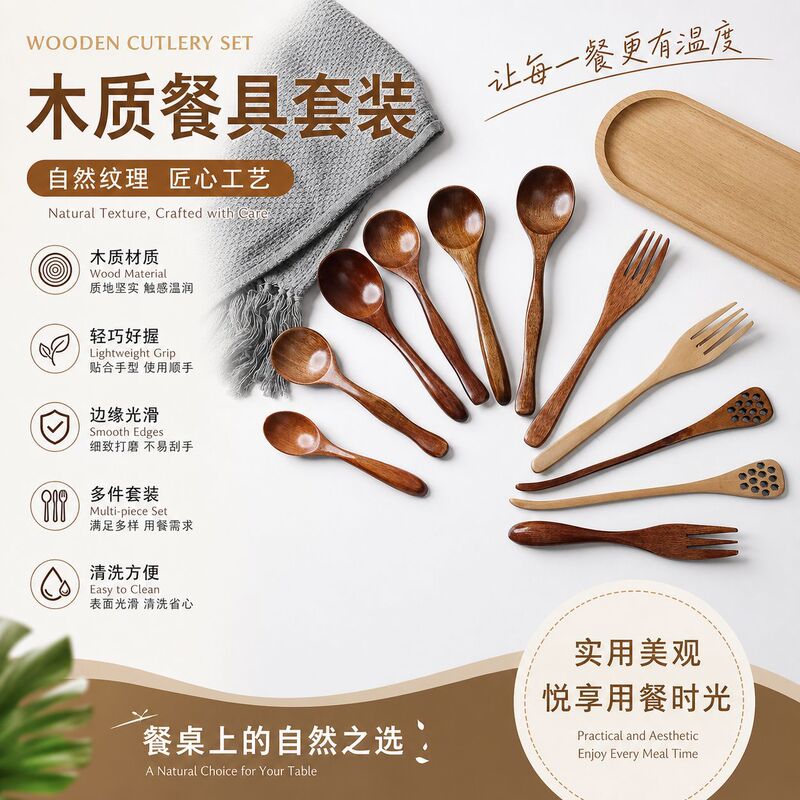 Phoebe spoon soup spoon coffee spoon spoon spoon wooden fork honey spoon household restaurant small wooden spoon wooden tableware wholesale Phoebe spoon soup spoon coffee spoon spoon spoon wooden fork honey spoon household restaurant small wooden spoon wooden tableware wholesale