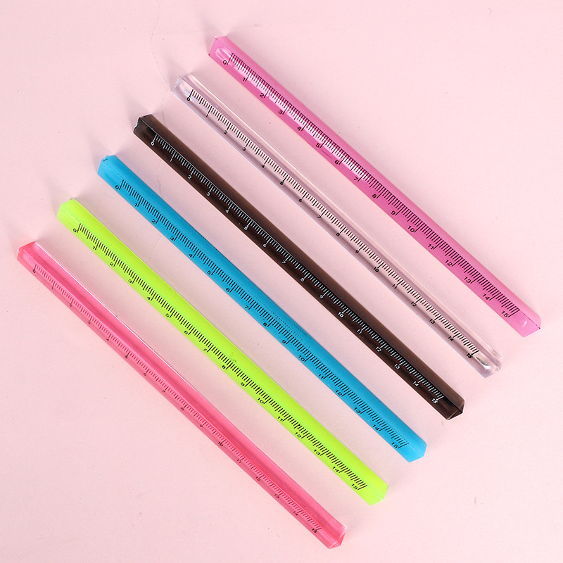 Creative ruler cute student ruler plastic ruler 15cm three-dimensional ruler student stationery supplies wholesale