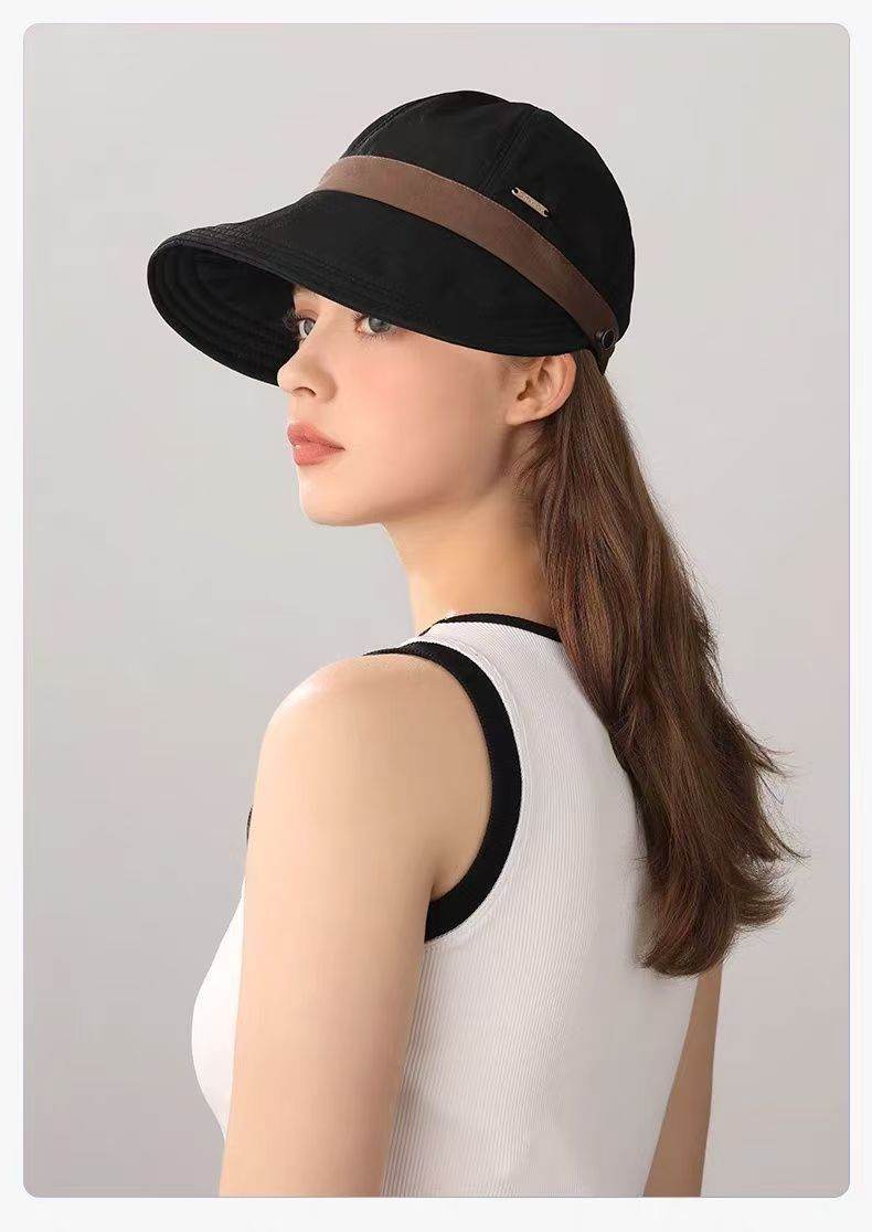 Women's Duckbill Sun Cap Uv Protection Foldable Slimming Hat_voghion.com